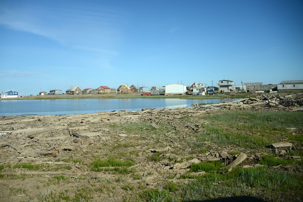 07C Buildings Next To A Small Lake In Tuktoyaktuk Northwest Territories